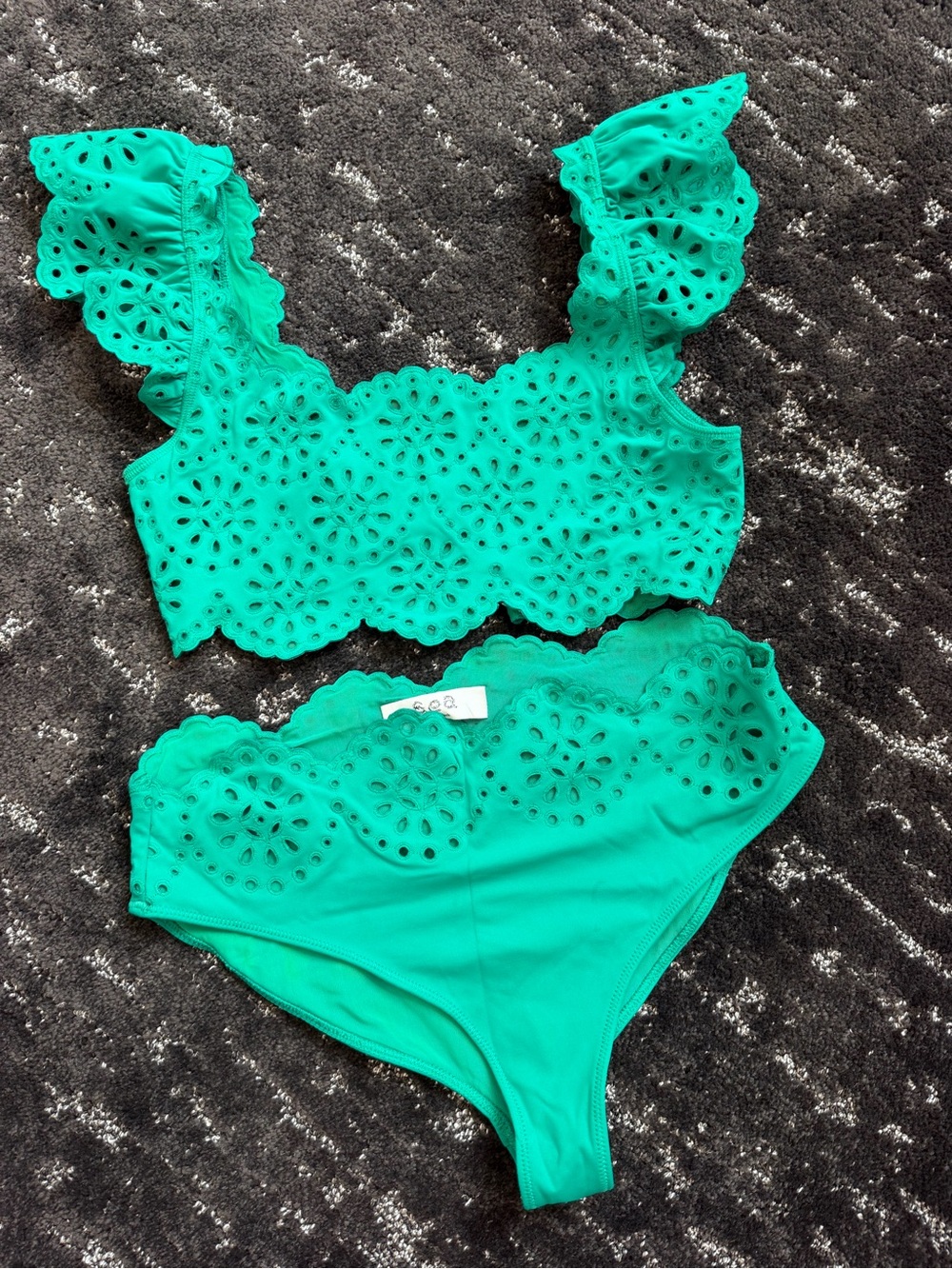 Sea Women’s Green Eyelet Two-Piece Swim Set